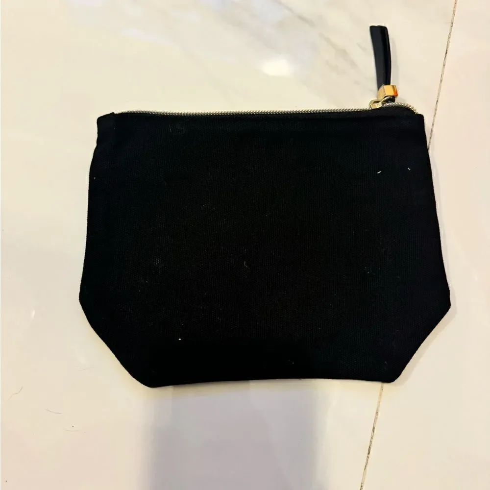 Jafra black with gold writing cosmetic bag #18